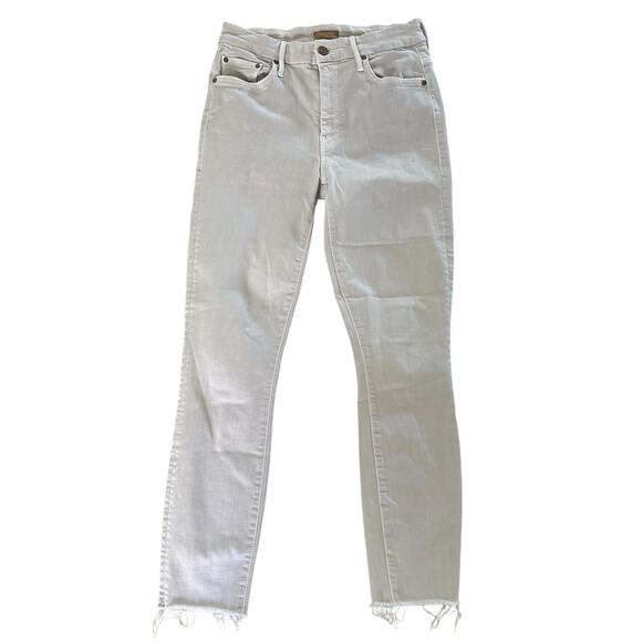 Mother Jeans Looker Dagger SZ26 Fray Ankle High Waisted Light Purple/Pink - Picture 3 of 11